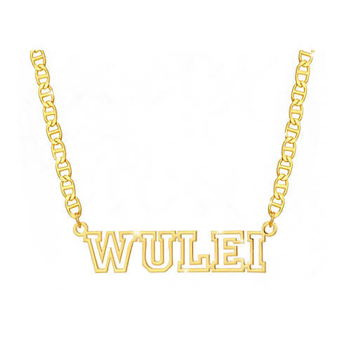 Personalised stainless steel jewellery factory custom name chains gold xoxo nameplate necklace vendors